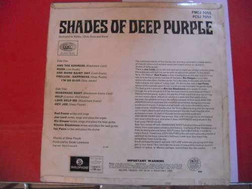 RARE!!! DEEP PURPLE - SHADES OF DEEP PURPLE VINYL,LP, RECORD